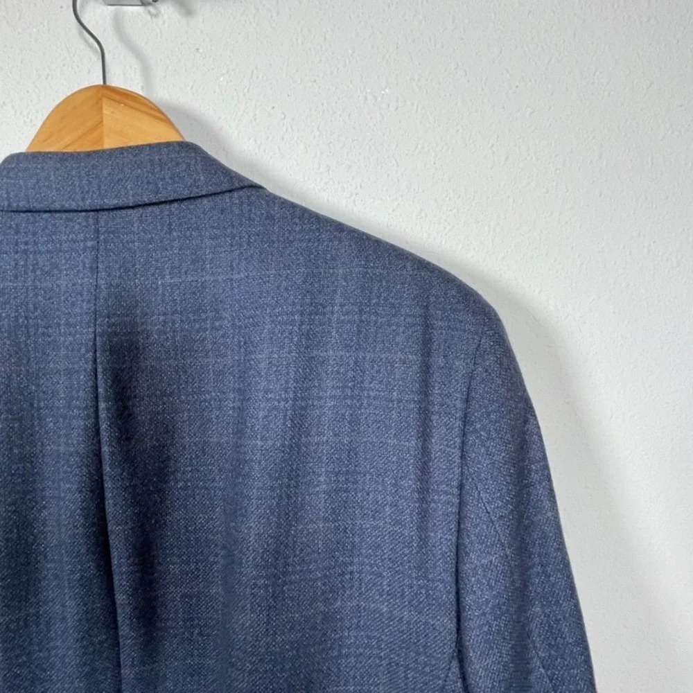 Austin Reed Blazer Mens 44R Blue Glen Plaid Wool Sport Coat USA Wright & Simon